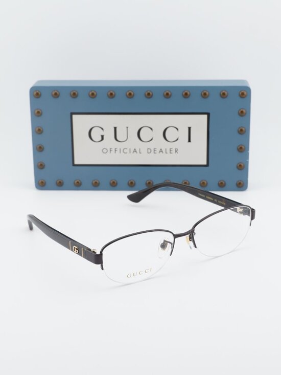 Gucci GG0859OJ 002 Oval Eyeglasses 53mm - Brown / Havana